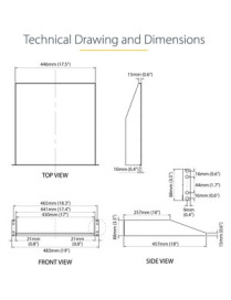 StarTech.com 2U Server Rack Cabinet Shelf - Fixed 18" Deep Cantilever Rackmount Tray for 19" Data/AV/Network Enclosure - Weight 
