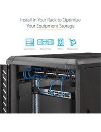 StarTech.com 2U Server Rack Cabinet Shelf - Fixed 18" Deep Cantilever Rackmount Tray for 19" Data/AV/Network Enclosure - Weight 