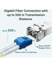 Tp Link TP-Link TL-SM311LM MiniGBIC Module - For Data Networking, Optical Network - 1 x LC 1000Base-SX Network - Optical Fiber -