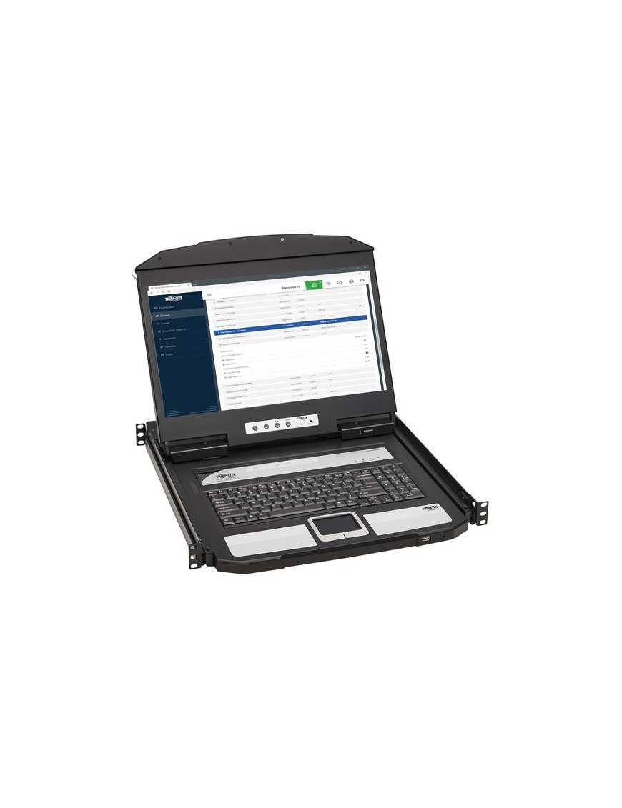 Tripp Lite 1U Rack-Mount Short-Depth HDMI KVM Console KVM Switch with 18.5 in. LCD - 1 Computer(s) - 18.5" LCD - Full HD - 1920 