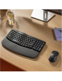 Logitech Wave Keys MK670 Keyboard & Mouse - USB Wireless Bluetooth Keyboard - English (US) - USB Wireless Bluetooth Mouse - Opti