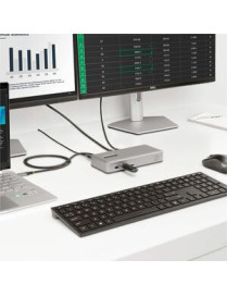 StarTech.com Dual-Monitor USB-C Docking Station, DisplayPort & HDMI/VGA Multi Monitor Dock up to 4K 60Hz, USB-C Dock, 7x USB Hub