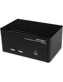 StarTech.com 2 Port Triple Monitor DVI USB KVM Switch with Audio & USB 2.0 Hub - Switch between two triple head computers, while