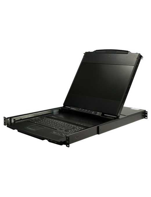 StarTech.com Dual Rail Rackmount KVM Console HD 1080p - DVI/VGA KVM w/17" LCD Monitor - 1U LCD KVM Server Rack Drawer w/Cables U