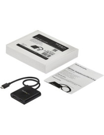 StarTech.com USB-C to Dual HDMI Adapter, USB Type-C Multi-Monitor MST Hub, Dual 4K 30Hz HDMI Laptop Display Extender/Splitter, W