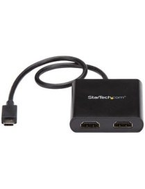 StarTech.com USB-C to Dual HDMI Adapter, USB Type-C Multi-Monitor MST Hub, Dual 4K 30Hz HDMI Laptop Display Extender/Splitter, W