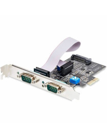 StarTech.com 2-Port Serial PCIe Card, Dual-Port RS232/RS422/RS485 Card, 16C1050 UART, ESD Protection, Windows/Linux, TAA-Complia