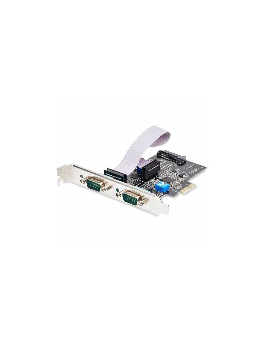 StarTech.com 2-Port Serial PCIe Card, Dual-Port RS232/RS422/RS485 Card, 16C1050 UART, ESD Protection, Windows/Linux, TAA-Complia