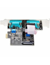 StarTech.com 2-Port Serial PCIe Card, Dual-Port RS232/RS422/RS485 Card, 16C1050 UART, ESD Protection, Windows/Linux, TAA-Complia