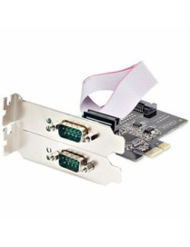 StarTech.com 2-Port Serial PCIe Card, Dual-Port RS232/RS422/RS485 Card, 16C1050 UART, ESD Protection, Windows/Linux, TAA-Complia