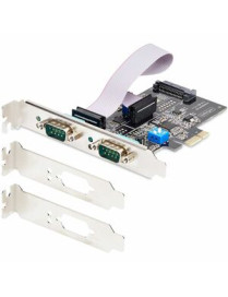 StarTech.com 2-Port Serial PCIe Card, Dual-Port RS232/RS422/RS485 Card, 16C1050 UART, ESD Protection, Windows/Linux, TAA-Complia