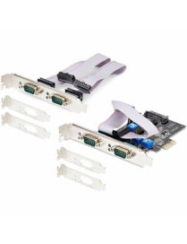 StarTech.com 4-Port Serial PCIe Card, Quad-Port RS232/RS422/RS485 Card, 16C1050 UART, ESD Protection, Windows/Linux, TAA-Complia