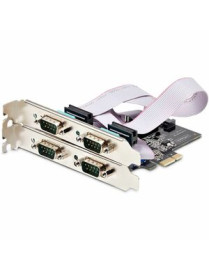 StarTech.com 4-Port Serial PCIe Card, Quad-Port RS232/RS422/RS485 Card, 16C1050 UART, ESD Protection, Windows/Linux, TAA-Complia
