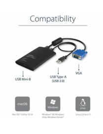 StarTech.com USB Crash Cart Adapter with File Transfer & Video Capture at 1920 x1200 60Hz - KVM adapter accesses any VGA and USB