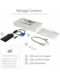 StarTech.com USB Crash Cart Adapter with File Transfer & Video Capture at 1920 x1200 60Hz - KVM adapter accesses any VGA and USB