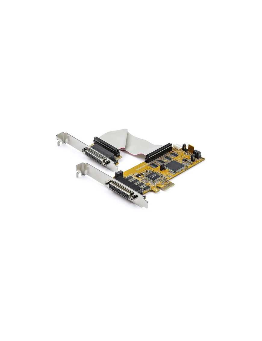 StarTech.com 8-Port PCI Express RS232 Serial Adapter Card -PCIe to Serial DB9 Controller 16C1050 UART - Low Profile - 15kV ESD -