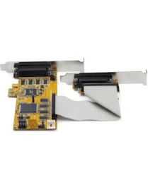 StarTech.com 8-Port PCI Express RS232 Serial Adapter Card -PCIe to Serial DB9 Controller 16C1050 UART - Low Profile - 15kV ESD -