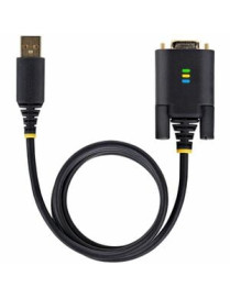 StarTech.com 10ft (3m) USB to Serial Adapter Cable, COM Retention, FTDI, DB9 RS232, Interchangeable DB9 Screws/Nuts, Windows/mac